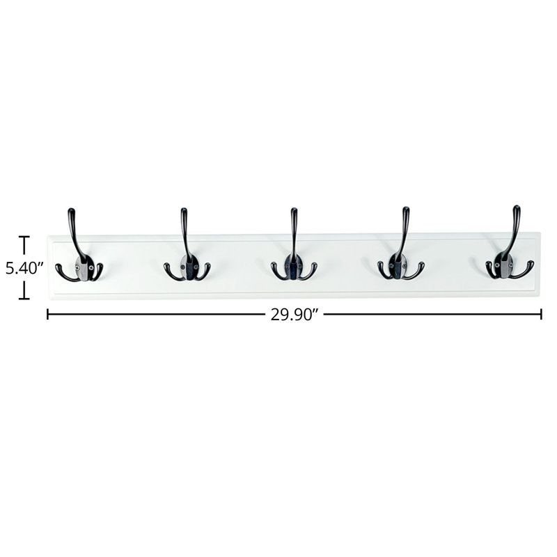 Red Barrel Studio® 5 Hook Wall Mounted Coat Rack Wayfair